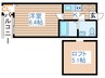 フォレスト長町 1Kの間取り