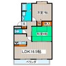 コージィコート壱番館 2LDKの間取り