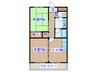 ロイヤルハイツ河原町 2DKの間取り