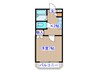 エースワン 1Kの間取り