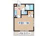 アバントヒルズ 1Kの間取り