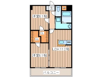 間取図 エ－フィ－ルズ新田東