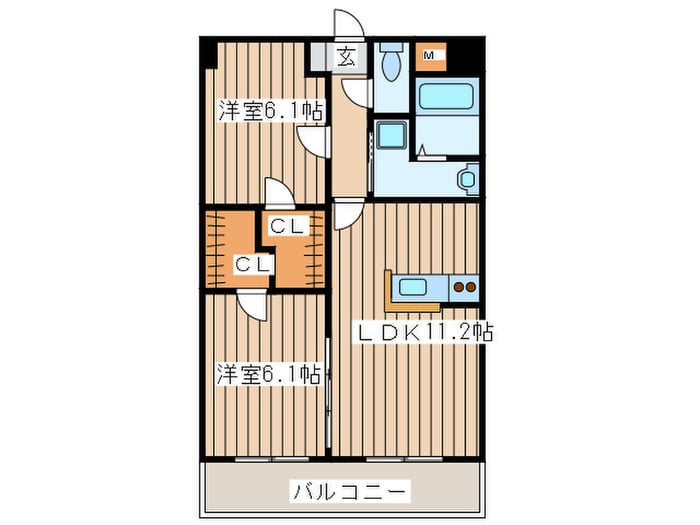 間取り図 エ－フィ－ルズ新田東