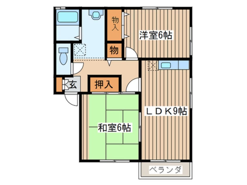 間取図 グランディ－ル下馬Ｂ