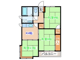 間取図 コーポスズキＡ棟