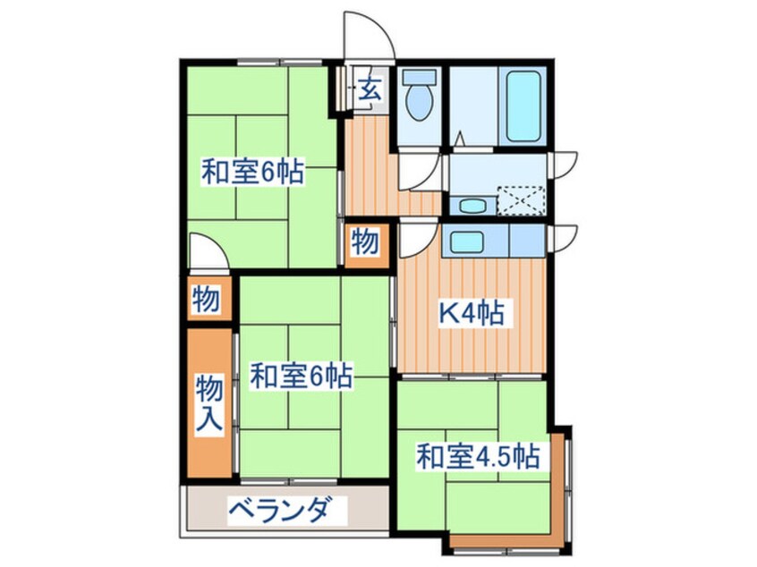 間取図 コーポスズキＢ棟