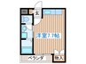 エクセルコ－ト柏木 1Rの間取り