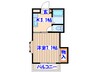 SDハイツ（南棟） 1Kの間取り