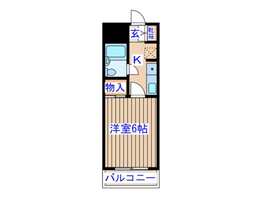 間取図 ﾀﾞｲｱﾊﾟﾚｽﾌﾟﾚｽﾃｰｼﾞ上杉(502)