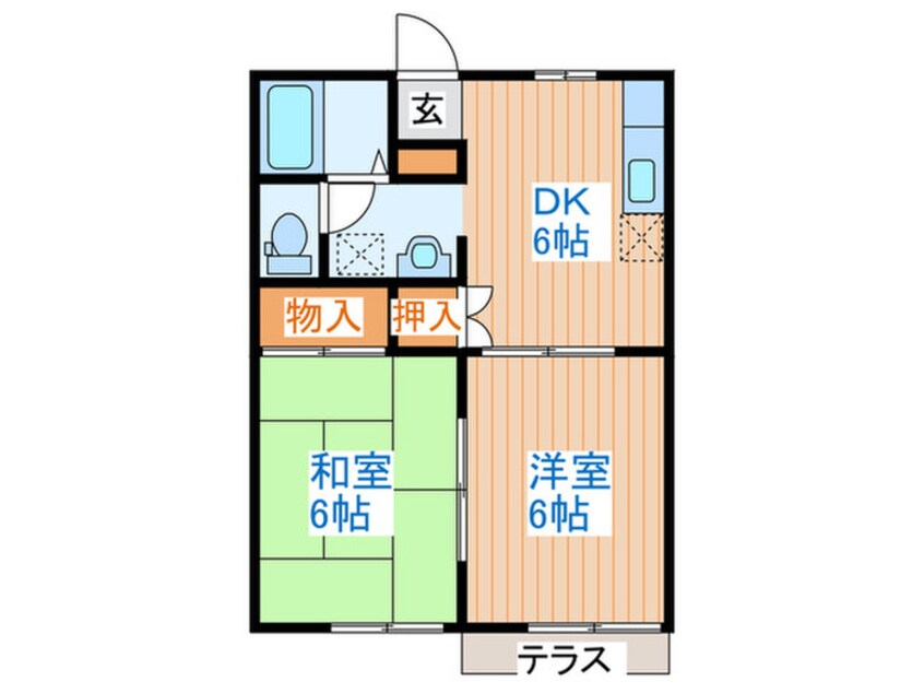 間取図 コスモライフＢ