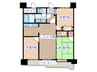 ﾗｲｵﾝｽﾞﾏﾝｼｮﾝ北目町第二(1203) 3LDKの間取り