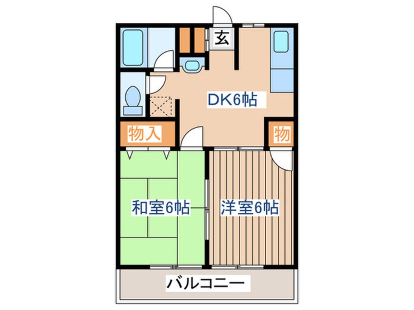 間取図 ア－クヒルズ上ノ台
