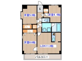 間取図 カルトセゾン鶴ヶ谷東