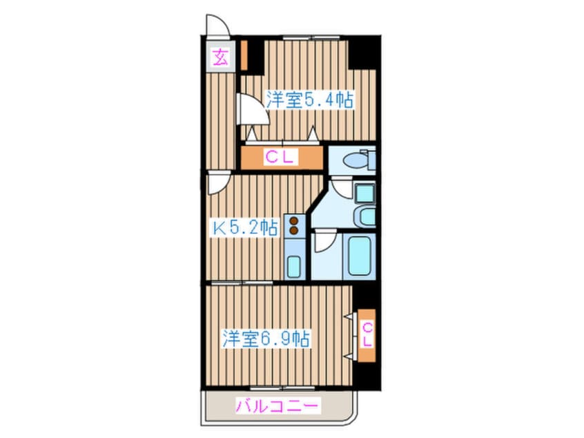間取図 ボヌ－ルＫ