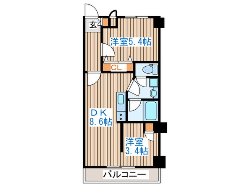 間取図 ボヌ－ルＫ