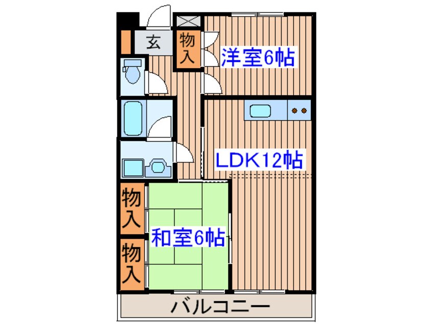 間取図 フレシ－ル八木山