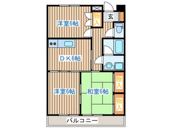 間取図 フレシ－ル八木山