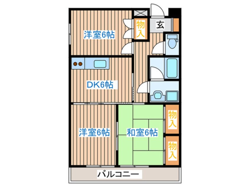 間取図 フレシ－ル八木山