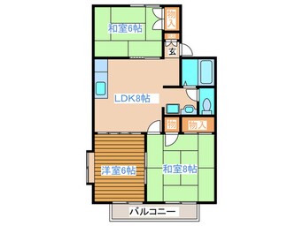 間取図 トゥインクルコ－ト若林Ⅱ番館