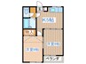 レオパレス沖野第2 2Kの間取り