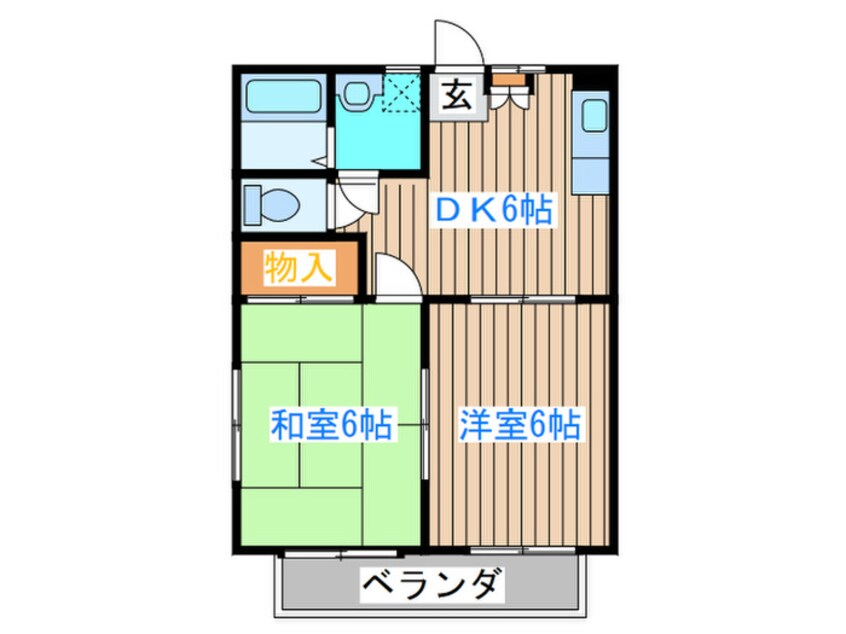 間取図 プリマベ－ラＢ