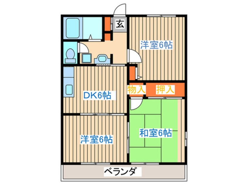 間取図 フレグランスさくらＡ