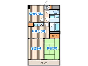 間取図 ﾈｵﾊｲﾂ・ｳﾞｪﾙﾋﾞｭ上杉(502)