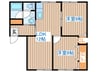 ﾊｲﾂ幸町 2LDKの間取り