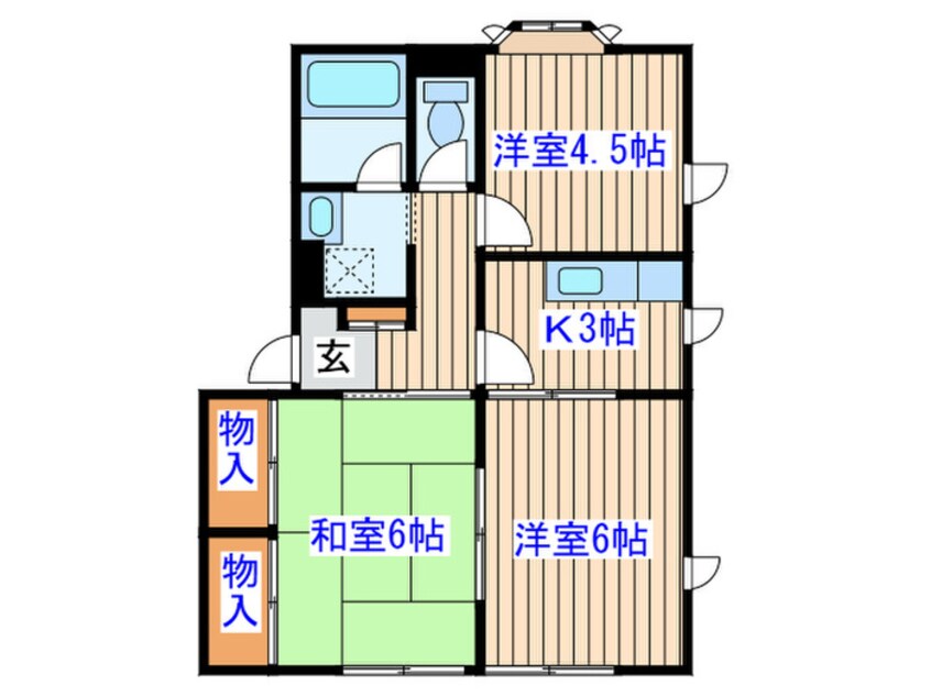 間取図 エクセレント向陽台Ⅰ