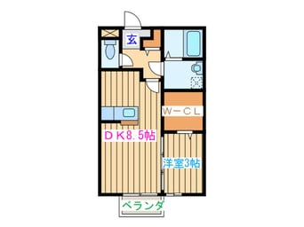 間取図 ロ－ズガ－デンＤ棟