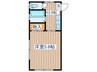 コーポ原町B 1Kの間取り