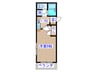 エクセレント南吉成五 1Kの間取り