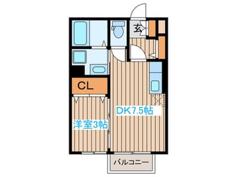 間取図 セジュ－ル・モナリエＫ