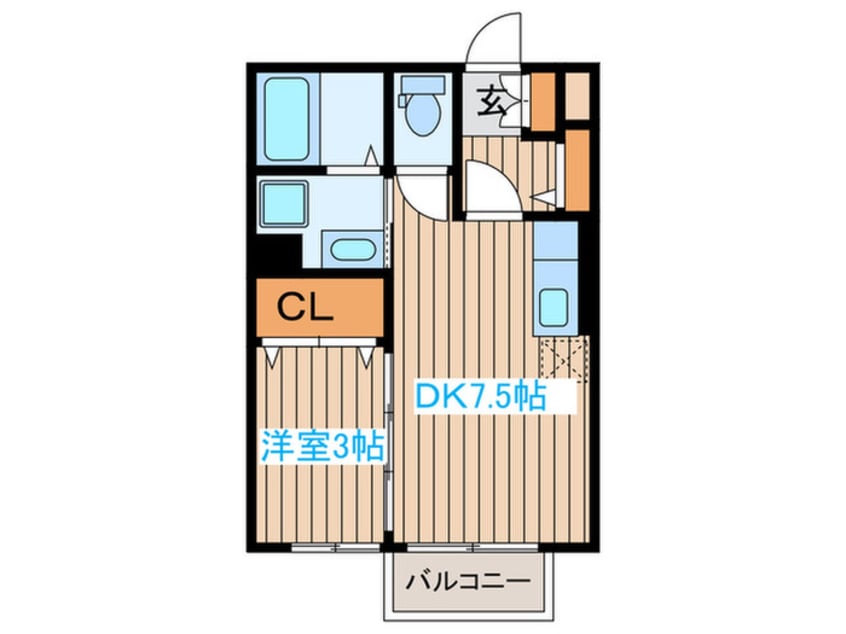 間取図 セジュ－ル・モナリエＫ