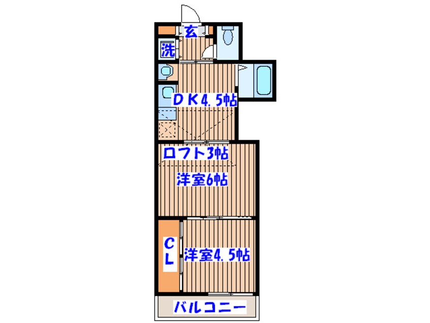 間取図 クレスト連坊