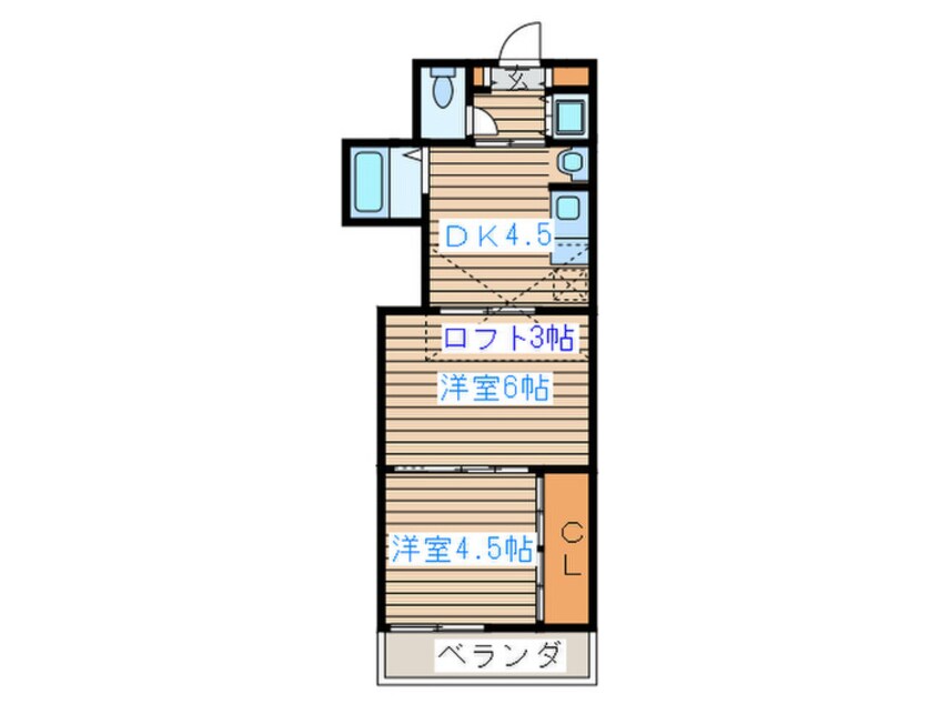 間取図 クレスト連坊