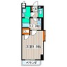 アンソレイユ河原町 1Kの間取り