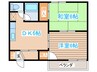 メイゾン青葉 2DKの間取り
