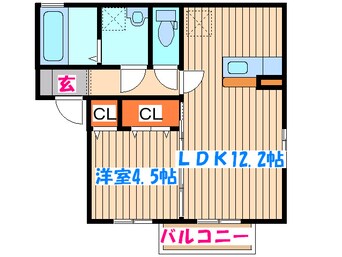 間取図 グランブル－かすみ町