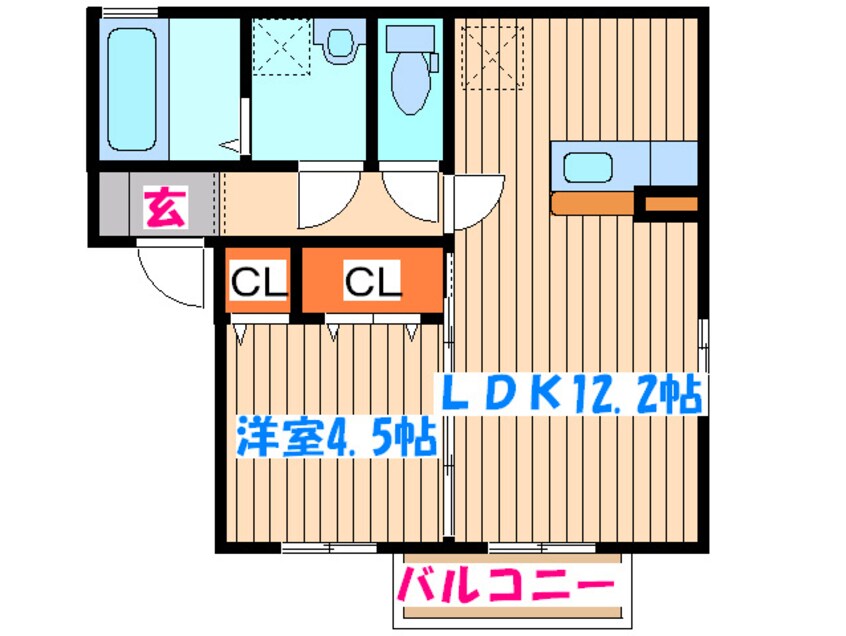 間取図 グランブル－かすみ町