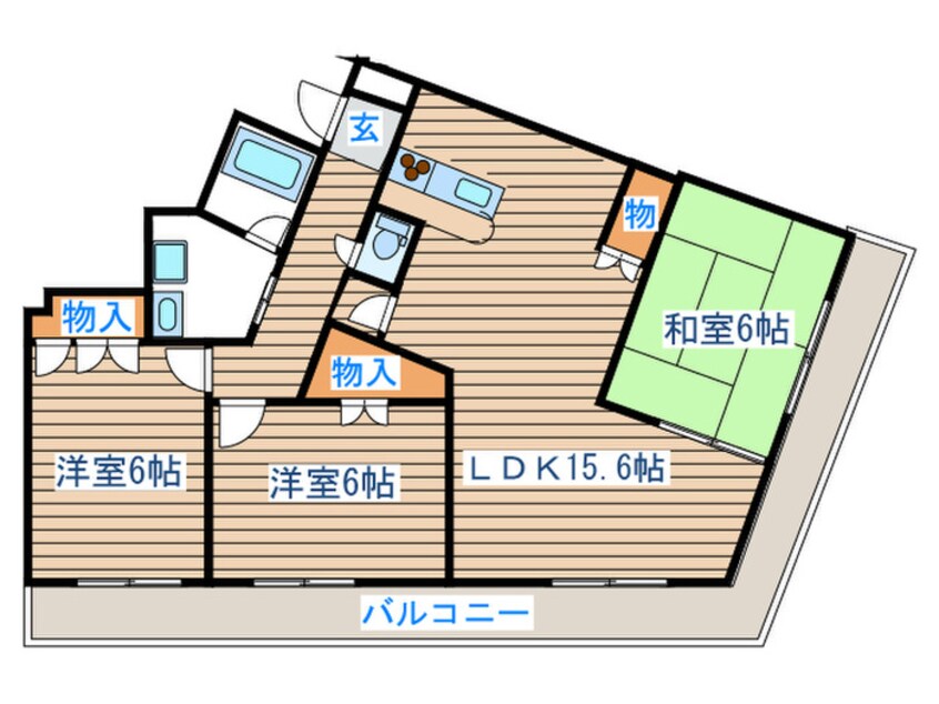 間取図 東仙台五番館