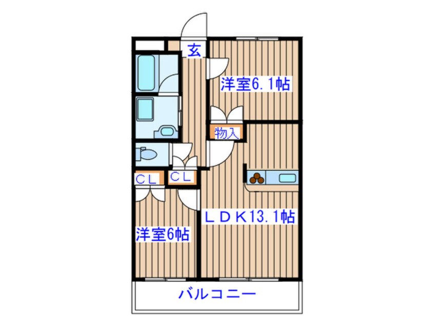 間取図 東仙台五番館