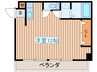 赤坂マンション 1Rの間取り