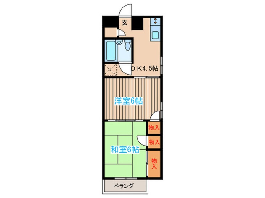 間取図 福室マンション(505)