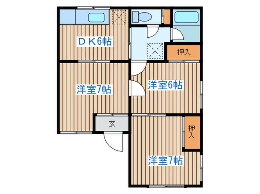 間取図 郷古方貸家