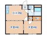シティハイツ大友 2DKの間取り