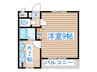 コテージ北山 1Kの間取り