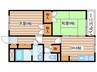 サイレンスハイツ 2DKの間取り