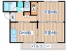 パルコート 2DKの間取り