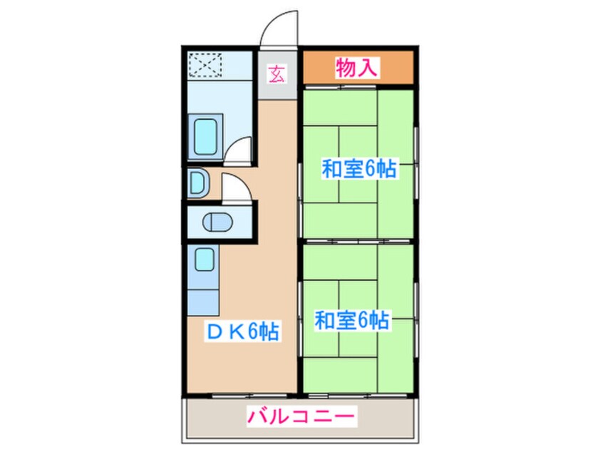 間取図 ハイブリッジ第2コーポ